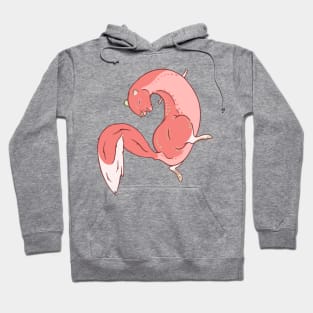 Whimsical Strawberry Weasel Illustration Hoodie